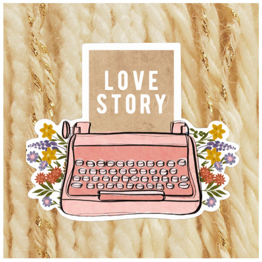 Love Story Taylor Swift vintage typewriter with florals